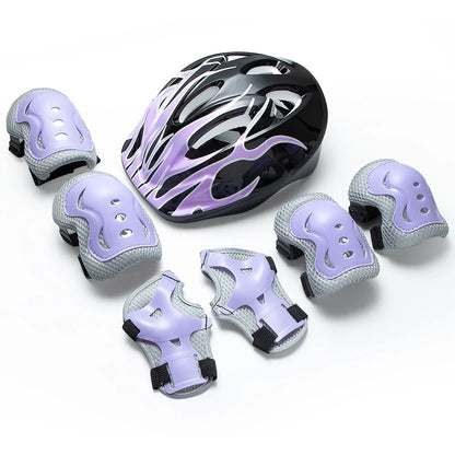 Kids Helmet & Protective Gear Set for Ages 3-10, Adjustable Bike Helmet with Knee Pads, Elbow Pads & Wrist Guards,Roller Skate