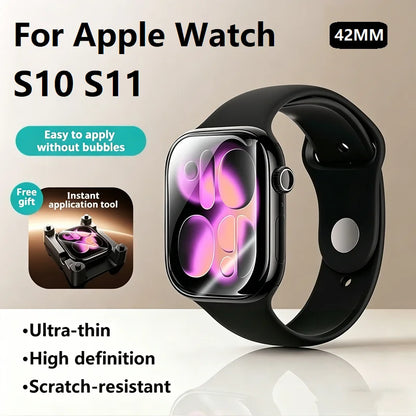 SAMZHE Screen Protector For Apple Watch Series 11/10/9/8/7/6 SE/SE2/SE3 40-46MM Full-coverage Protector Softened Protector Film