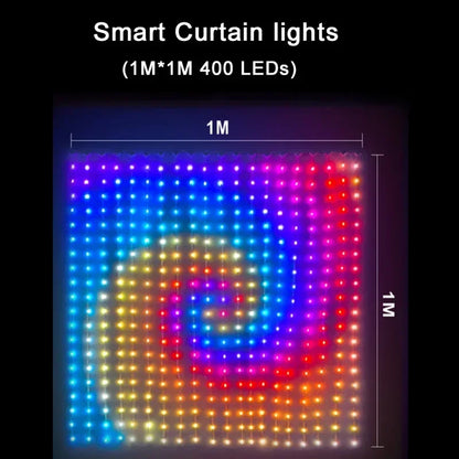 400 LED Smart Curtain Lights – App-Controlled Music Sync Fairy Lights