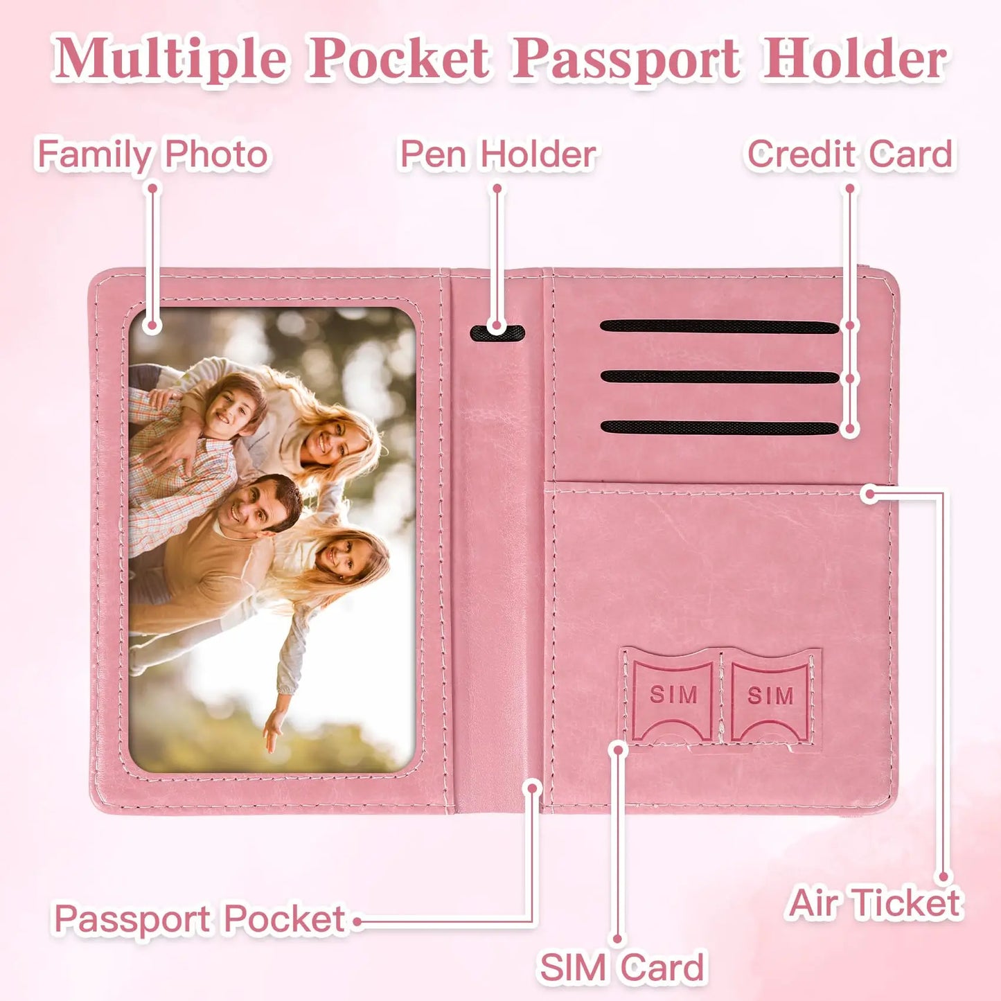Passport Holder for Travel, Rfid Passport Cover Case, Passport Wallet Women Travel Essentials Accessories Document Organizer