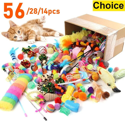 Cat Toys Mixed Pack – 14, 28, or 56 Pieces