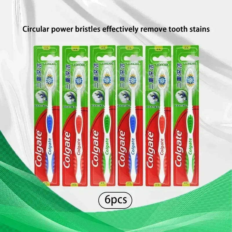 Clogate 6pcs Adult Soft Bristle Toothbrush Whitening Oral Hygiene For Sensitive Gums And Teeth Manual Toothbrush For Home Use - Urbizia