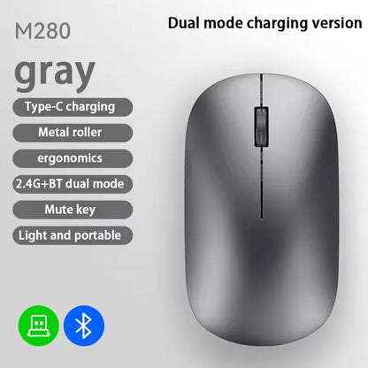 New Wireless Mouse Type-C Charging Silent Click Portable Office Ergonomic Laptop Universal Lightweight Office Game No-Noise 2026