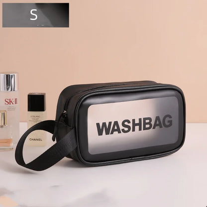 Portable Cosmetic Bag Large Capacity Dust Proof Make Up Storage Handbags PVC Fashion Transparent Travel Wash Bags