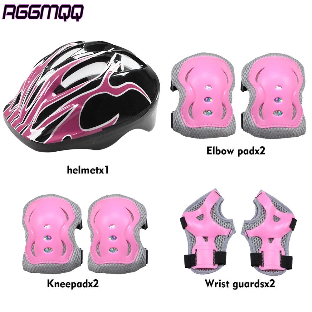 6PCS Knee & Elbow Pads Set with Wrist Guards - Multi-Sport Protective Gear for Kids/Adults - Cycling, Skating, Riding Safety