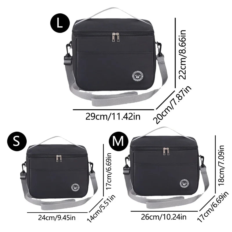 Insulated bag, lunch box, handbag, square insulated bag, aluminum foil thickened bento bag, office worker, student bring food, l