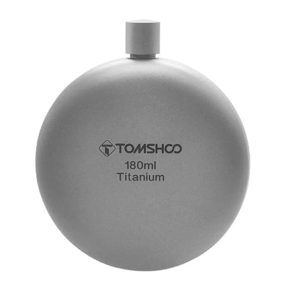 Tomshoo 150ml/180ml Titanium Flask with Funnel Alcohol Whisky Wine Flask for Outdoor Camping Hiking Backpacking Travel Picnic - Urbizia