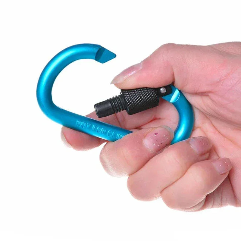 Aluminum Screw Gate Carabiner Clips Set for Outdoor Gear - Urbizia