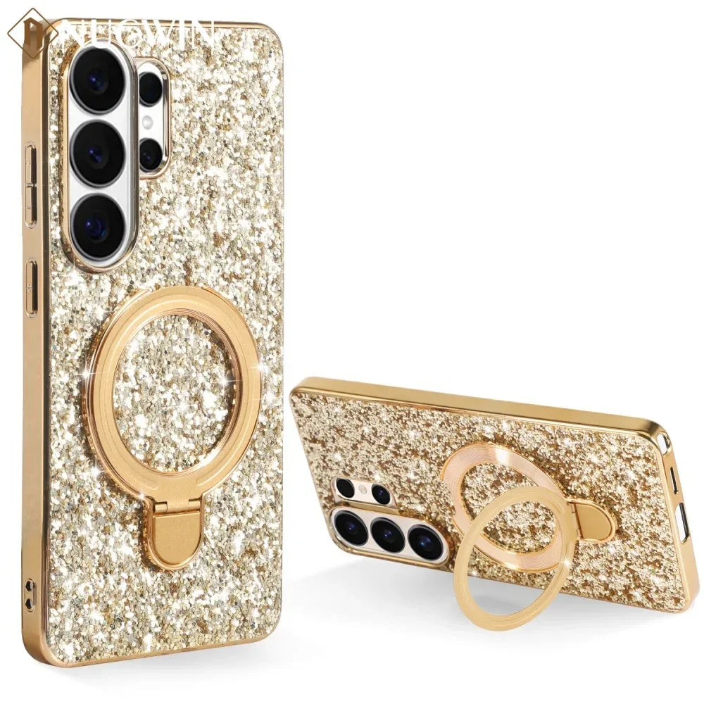 Starry Glitter Folding Stand Case for Samsung Galaxy