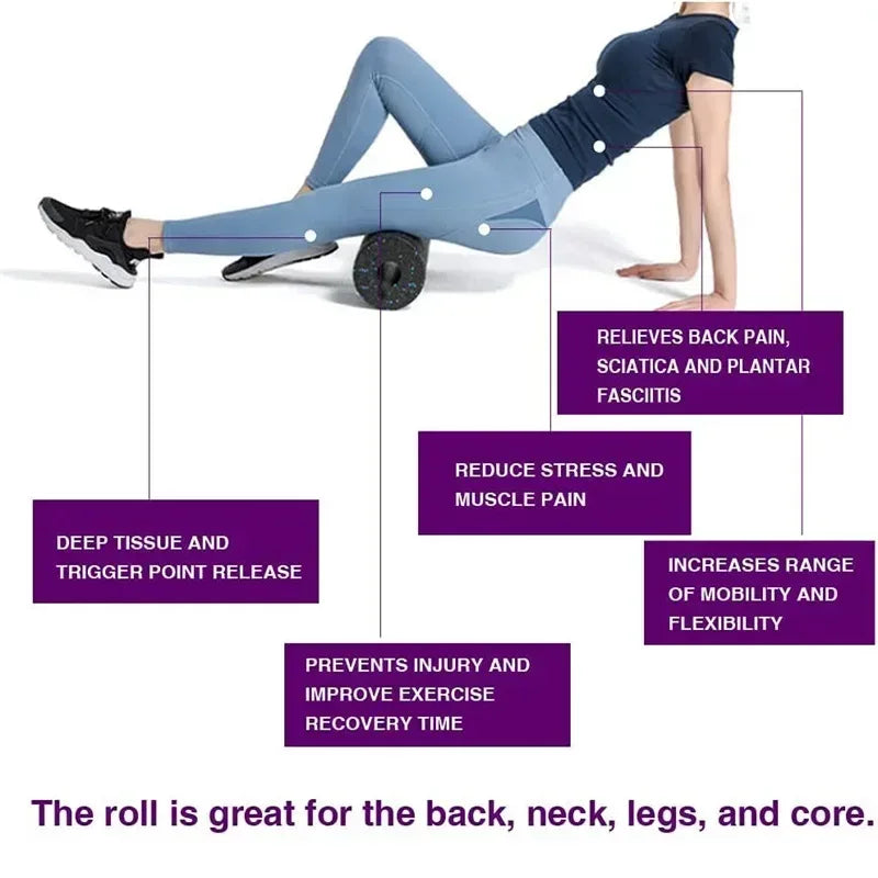 Hollow Yoga Roller Massage Peanut Ball Set EPP Fitness Foam Column For Back Pain Legs Hip Deep Tissue Stretching Muscle Relax - Urbizia