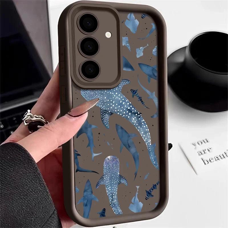 Shark Dolphin Print TPU Case for Samsung Galaxy Series