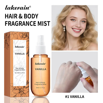1/2 Pcs Vanilla Rose Fragrance Spray Hair & Body Fragrance Mist Fresh Long Lasting Fragrance Perfume Travel Size Freshener Spray