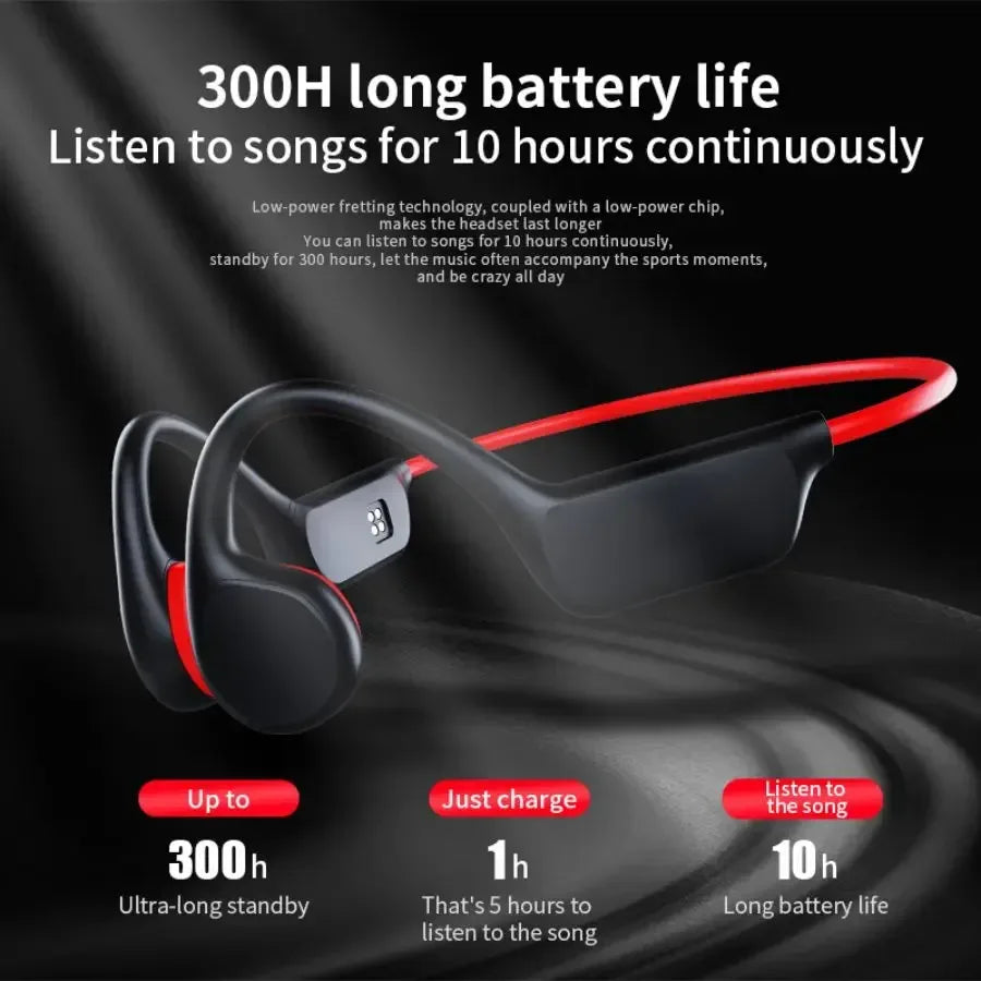 IPX8 Waterproof Swimming Diving Bone Conduction Headphone Bluetooth 5.3 Bass Wireless Headset MP3 (32G) Player fitness Earphone - Urbizia