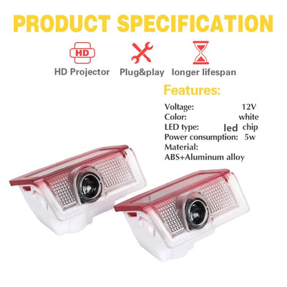 2 LED Car Door Interior Welcome Warning Light For Mercedes Benz