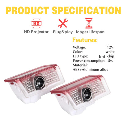 LED Car Door Welcome Warning Light For Mercedes Benz W176 W177 W246 W205 W212 W213 W166 W167 X166 H247 X156 X253 C253 X167 W464