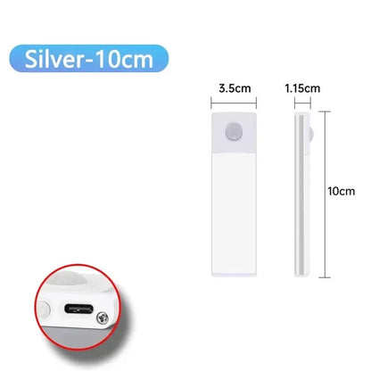 LED Cabinet Light USB Type-C Rechargeable Motion Sensor Led Lamp for Kitchen Wardrobe Cabinet Lighting 20cm/30cm/40cm/50cm/60cm - Urbizia