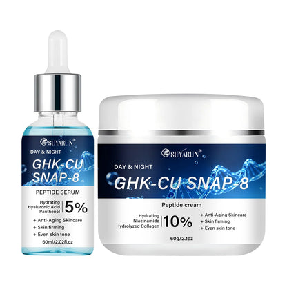 SUYARUN GHK-CU SNAP 8 Cream & Serum - Anti-Aging Facial Moisturizer, Firming and Moisturizing for All Skin Types.