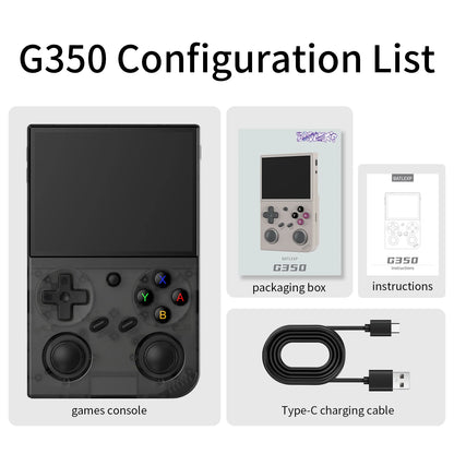 BATLEXP G350 Handheld Game Console 3.5'' IPS Screen Linux System Dual Joystick Vibration Motor Retro Portable Video Console Gift