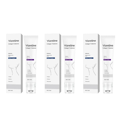 Collagen Fullerene Neck Cream Niacinamide Brightening Jawline Tighten Lift Firming Anti-Wrinkle Neck Care Moisturizing Cream with Rollers