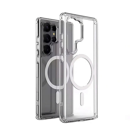 Transparent Magnetic Armor Case for Samsung Galaxy