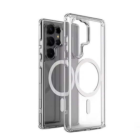 Transparent Magnetic Armor Case for Samsung Galaxy