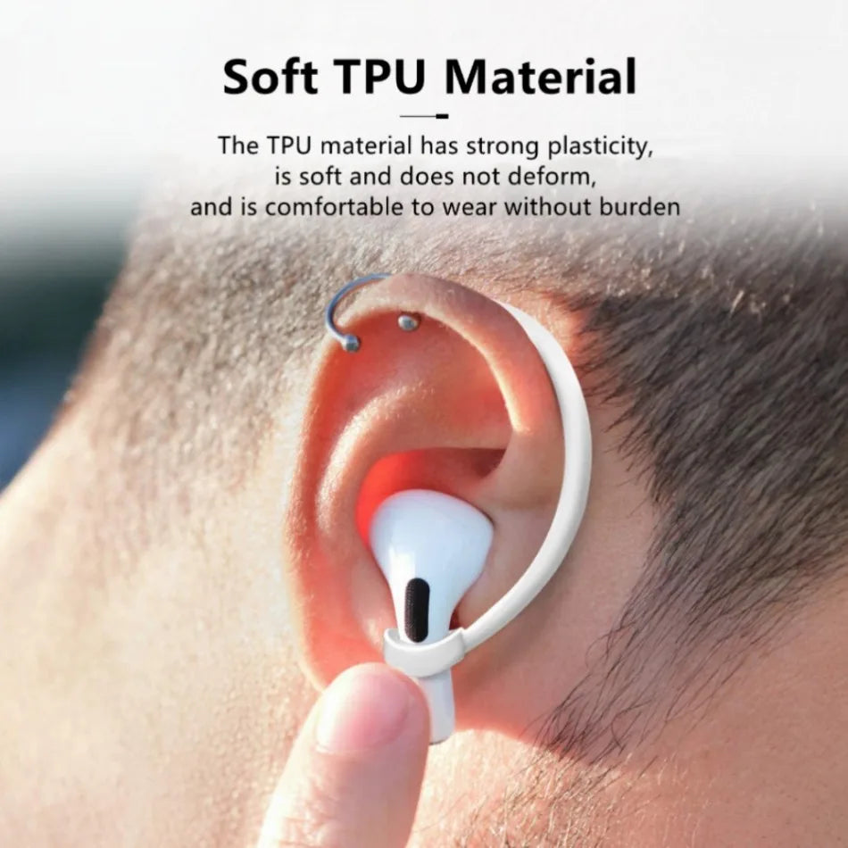 Silicone Ear Hooks For Apple Air Pods Pro2 Accessories Anti-fall Bluetooth Earphone Holder For Airpods 1 2 3 Pro Sports Earhooks