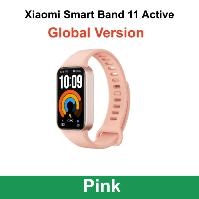 Global Version Xiaomi Smart Band 11 Active Up to 21-day battery life 5ATM Water Resistance Stylish Merallic Finish