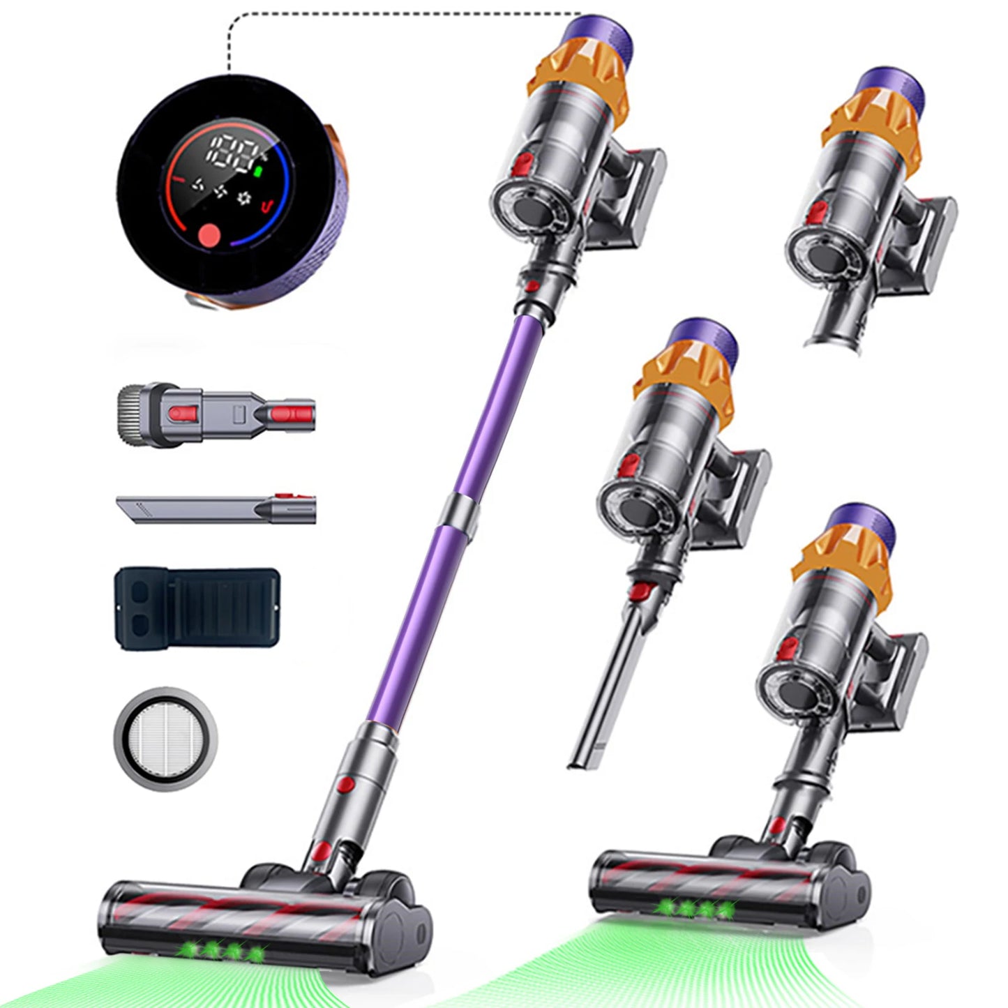 Blossom DSV112A Cordless Vacuum Cleaner 550W 45000PA – Powerful Brushless Motor, Handheld Home Vacuum