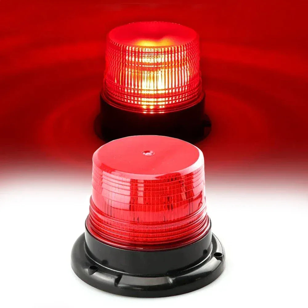 Car Truck Roof Top Warning Light Emergency LED Strobe Light Flashing Beacon With Magnetic Base For Security Auto 12V 24V - Urbizia