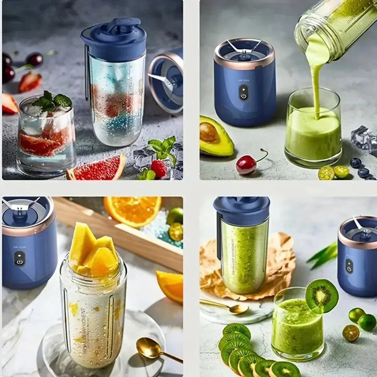 6-Color 400ml Portable USB Blender – Travel Juicer Cup - Urbizia