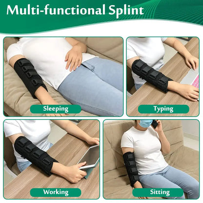 Adjustable Elbow Support Nighttime Elbow Brace Splint Immobilizer Stabilizer for Ulnar Nerve Entrapment &Cubital Tunnel Syndrome