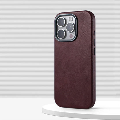 Luxury Retro Leather MagSafe Magnetic iPhone Case