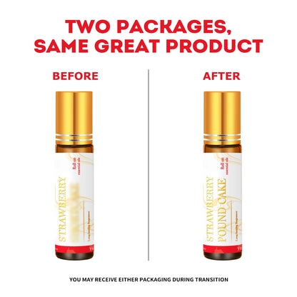 10ml Strawberry Pound Cake Essential Oil Rollerball Natural Fragrance Mini Holiday Gifts