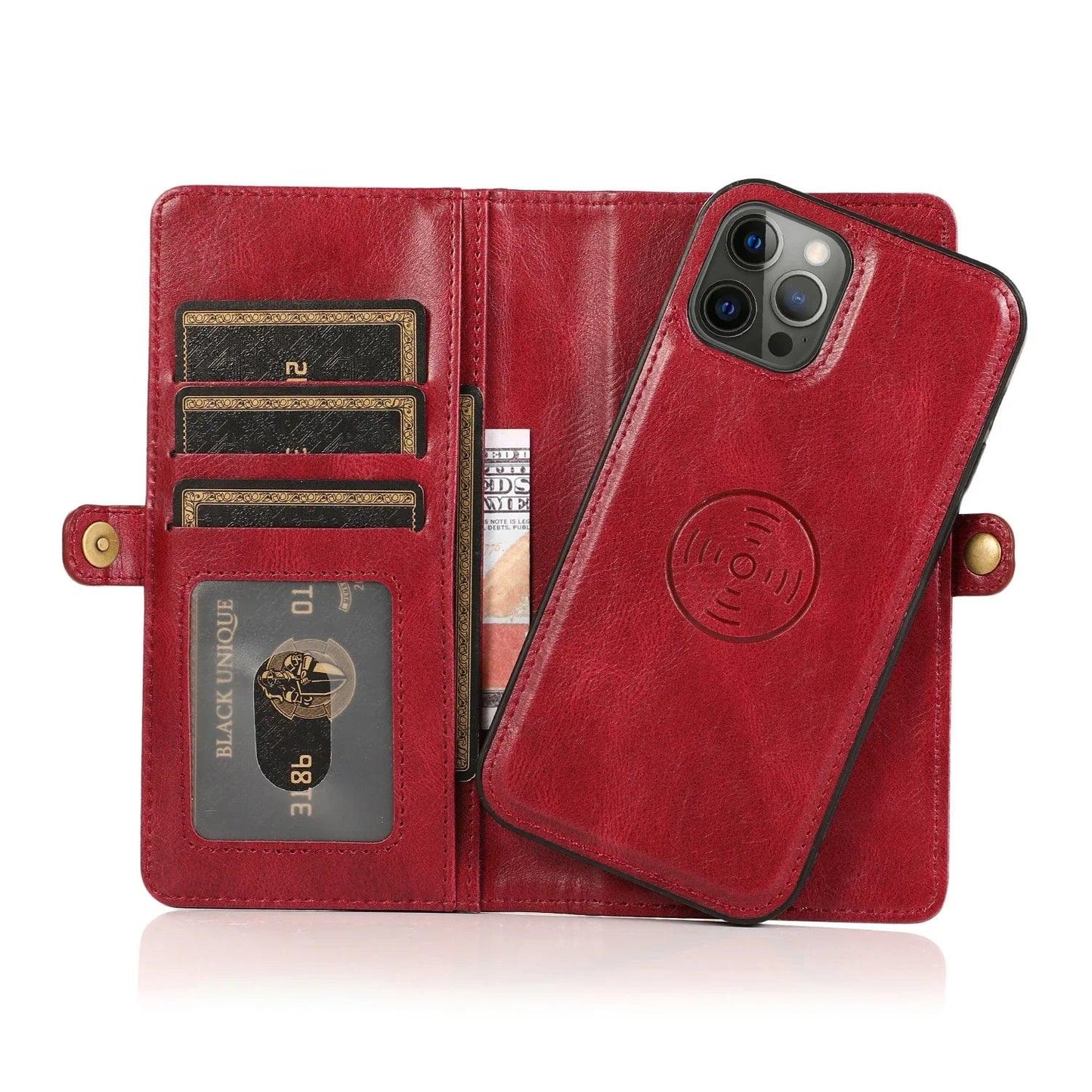 Flip Leather Wallet Case For iPhone 12 11 Pro Max Detachable Magnetic Leather Cover for iPhone 11 12 Pro Max X XR XS Max 8 7Plus