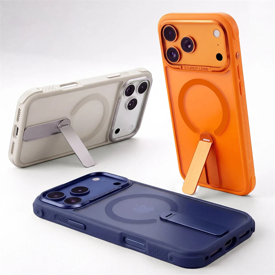 Candy Color Translucent Matte For Magsafe Cover For IPhone 17 16 15 14 13 18 Pro Max Magnetic Charging Bracket Shockproof Cover