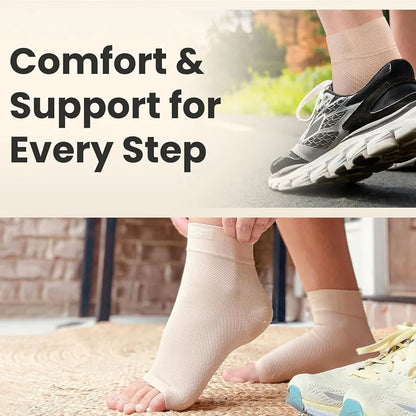 1Pcs Ankle Compression Sleeve,Plantar Fasciitis Braces,Open Toe Compression Socks for Swelling,Sprain,Neuropathy,Foot Arch Sup