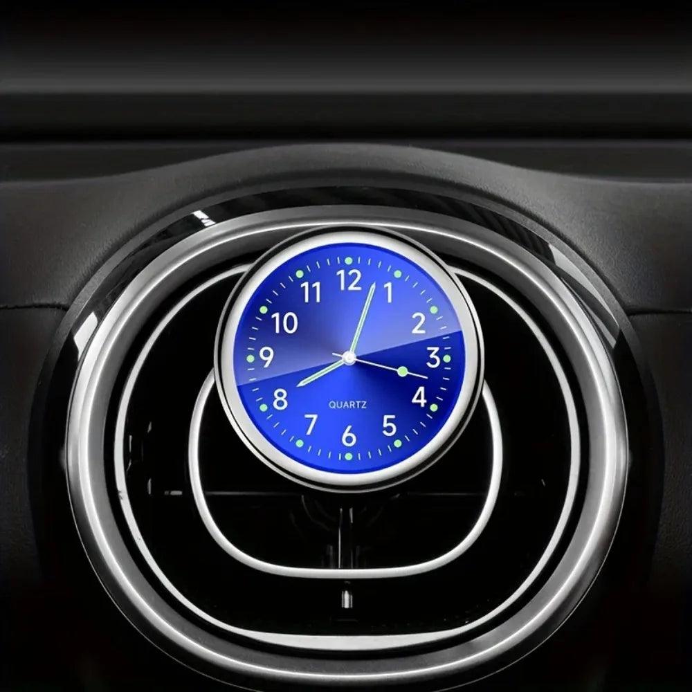 1pc Glow Decorative Clock Car Clock Mini Quartz Analog Car Dashboard Time Stick-On Clock Watch for Car Decoration Exclusive