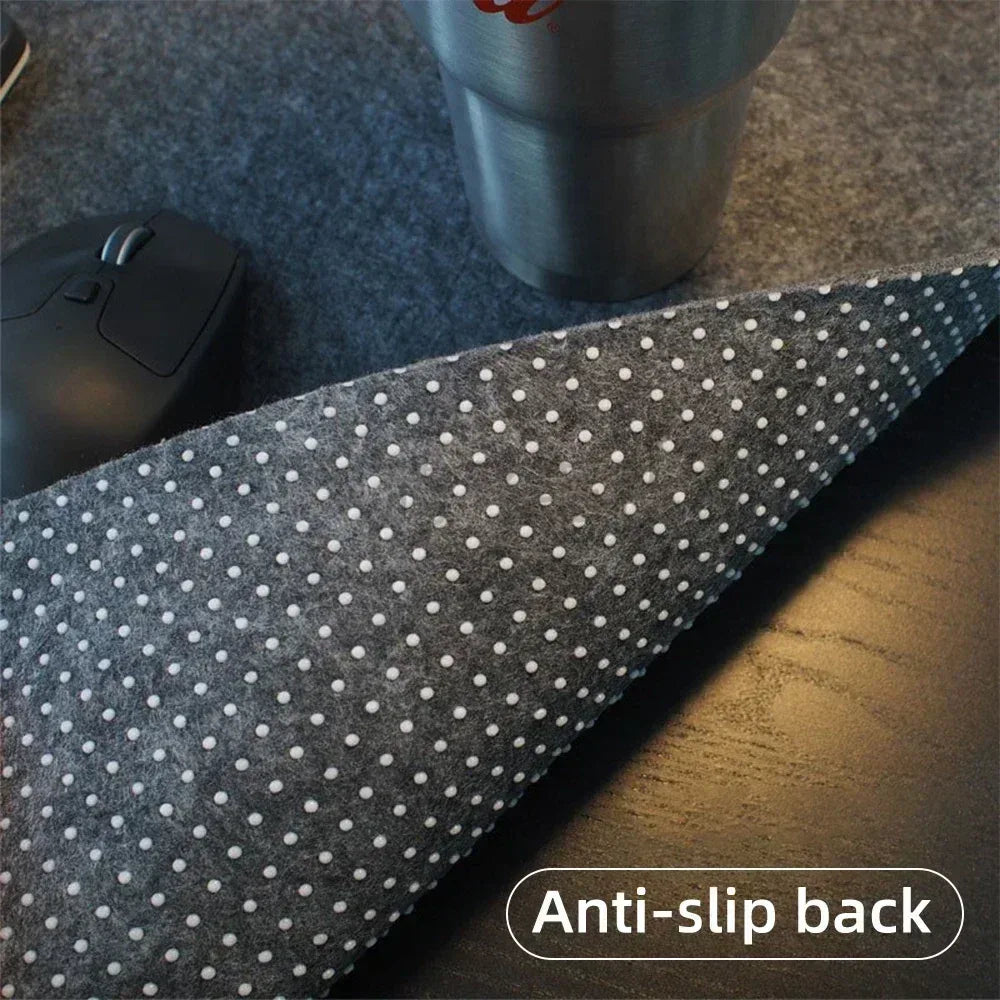 Large Size Wool Felt Mouse Pad Office Computer Desk Protector Mat Table Laptop Cushion Non-slip Gaming Accessories Keyboard Mat - Urbizia