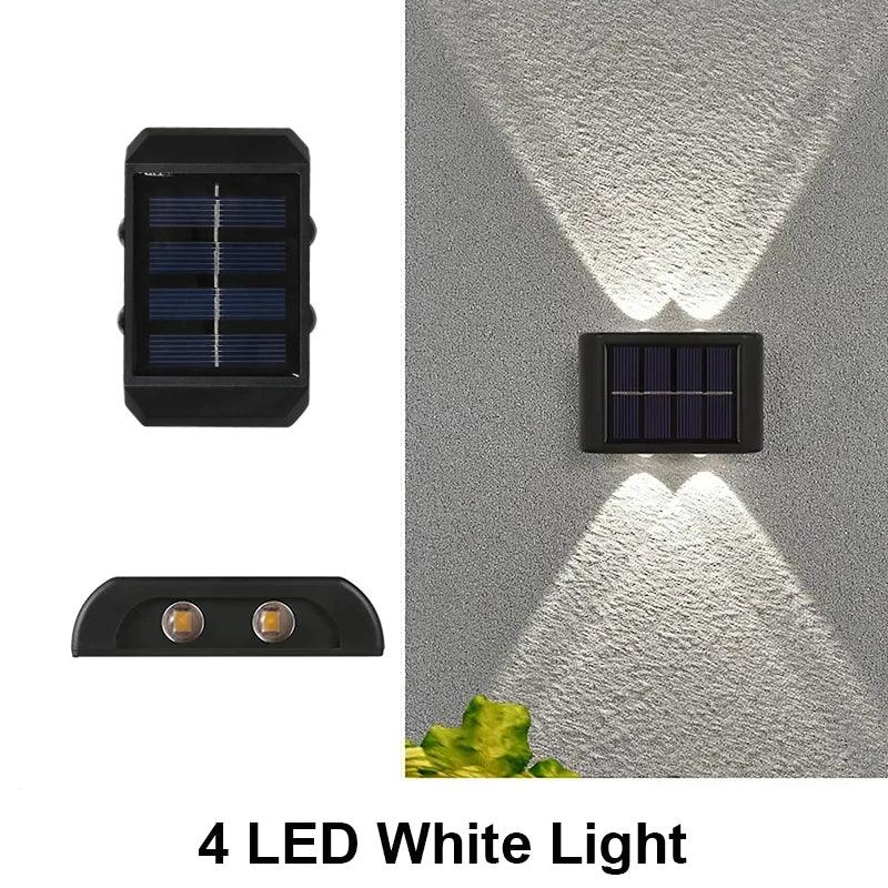 Solar Wall Light Outdoor,Waterproof LED Garden Fence Lamp,Solar Powered Wall Mount Decorative Lighting,Street Patio Landscape