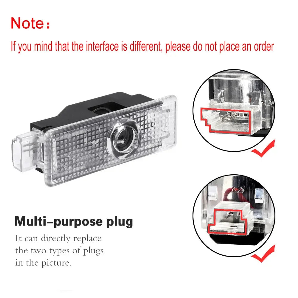 2X LED Car Door Projector Ghost Shadow Welcome Light Accessories For BMW E60 E46 E61 F10 E90 E92 E93 E91 F30 E63 E65 E66 E67 E68