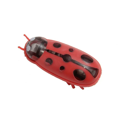 Mini Electric Bug Pet Dog Cat Toy Interactive Cute Ladybird Beetle Animal Shape Cat Toys Walking Insect Cat Playing Supplies - Urbizia