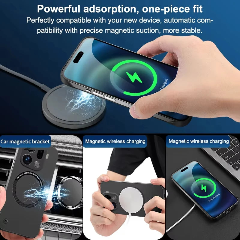 Ultra Slim Case For OnePlus 15 13 Luxury Color Frameless Magnetic Wireless Charging Hard PC Matte Phone Cover Fundas