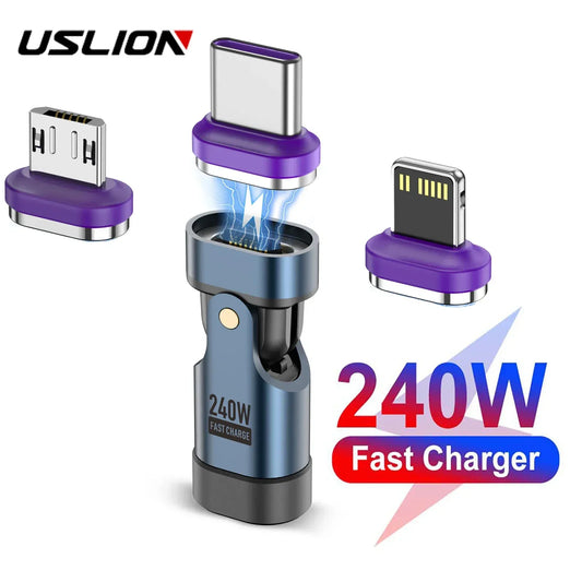 240W Magnetic USB-C Fast Charging Adapter Type-C Converter