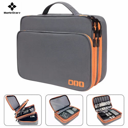 Multi-Layer Travel Cable & Electronics Organizer Bag