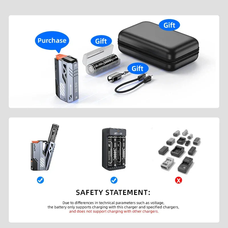 Removable Battery Power Bank 20000mAh 22.5W Fast Charging