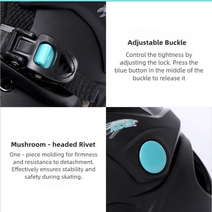 DF Adult Inline Skates Professional Roller Skating Shoes Freestyle Slalom Skates Outdoor Rollerblades for Men Women Fitness