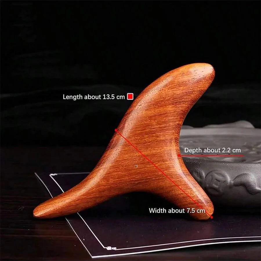 Professionals Mahogany Triangular Face Hand Foot Massage Stick Trigger Point Acupuncture Reflexology Cellulite Muscle Relax