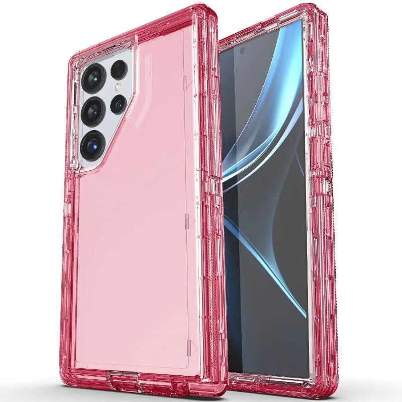 Heavy Duty 3IN1 Armor Case For Samsung Galaxy S26 S25 S24 S23 S22 Ultra Plus Military Grade PC Clear Anti-Drop Protection Cover