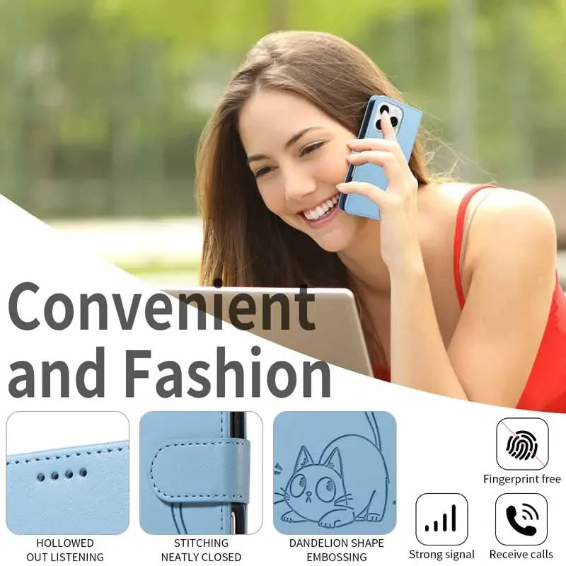 Wallet Leather Case For Samsung Galaxy S25 Ultra S24 Plus A15 A25 A35 A55 A16 A26 A36 A56 S25 Edge S25+ FE 5G Flip Phone Cover