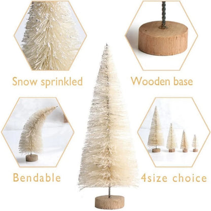Mini Christmas Trees & Wreaths Decoration Set